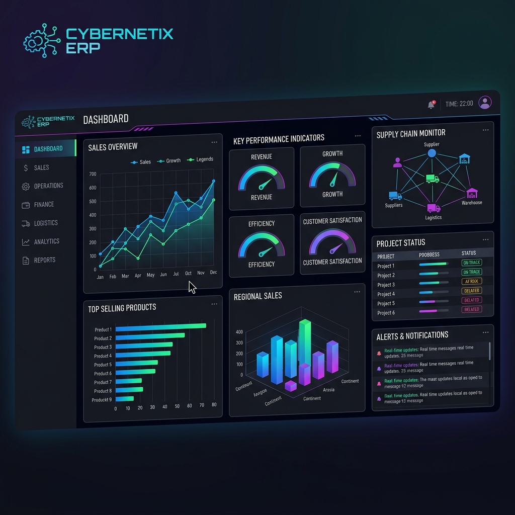 Sistema ERP mockup
